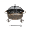 Garden Treasures Black Steel Wood Burning Fire Pit